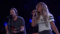 Eddie Vedder dan Beyonce di Global Citizen Festival 2015 (MSNBC)
