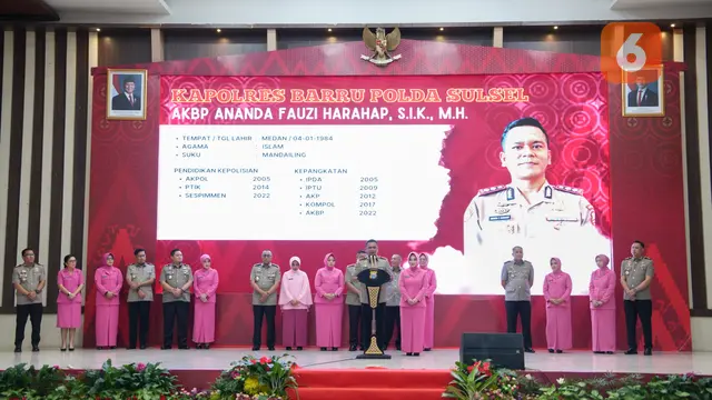 Sertijab sejumlah pejabat Polri jajaran Polda Sulsel (Liputan6.com/Fauzan)