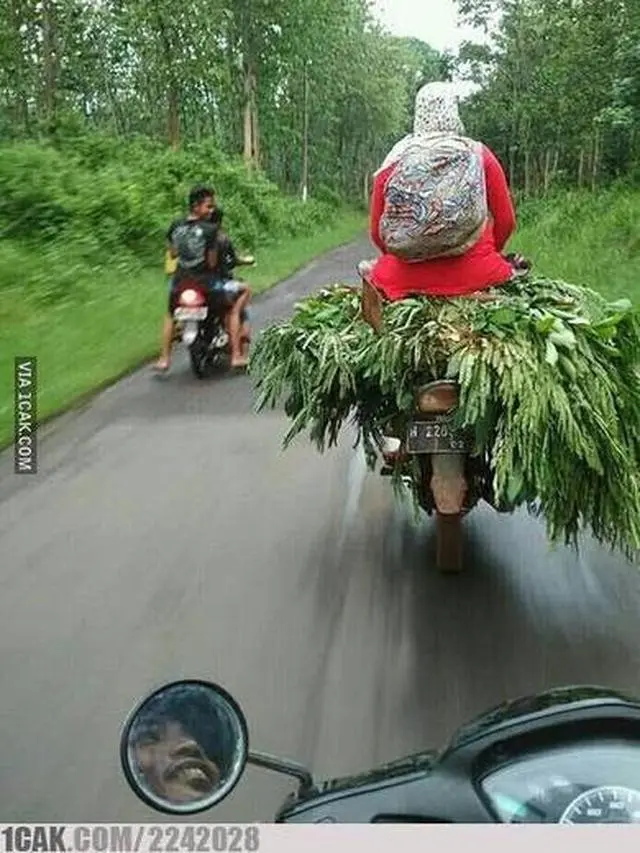 Kumpulan Potret Ibu-Ibu Dibonceng Naik Sepeda Motor, Aksinya Bikin Ngilu