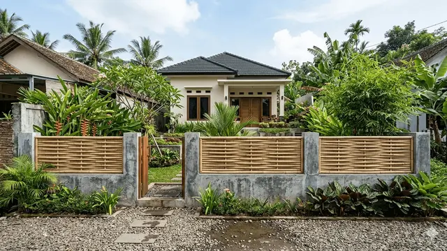 Desain Pagar Bambu Tapi Tidak Terlihat Murahan