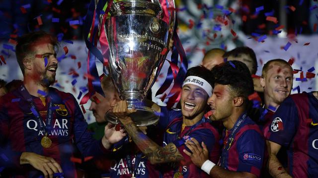 Luapan Kegembiraan Barcelona Juarai Liga Champions