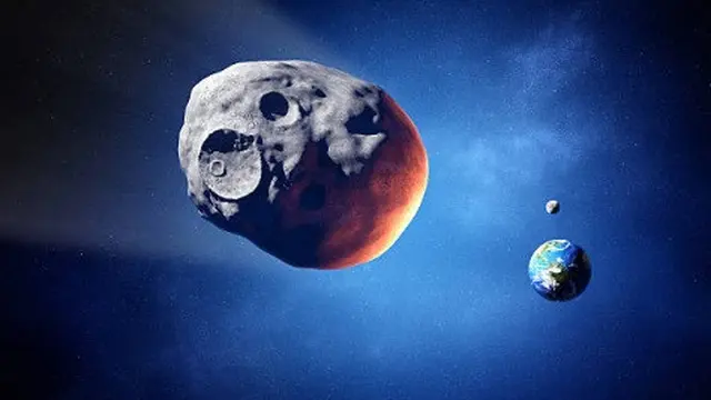 ilustrasi asteroid.