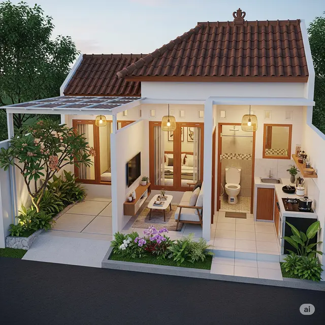Desain 2 Kamar Samping