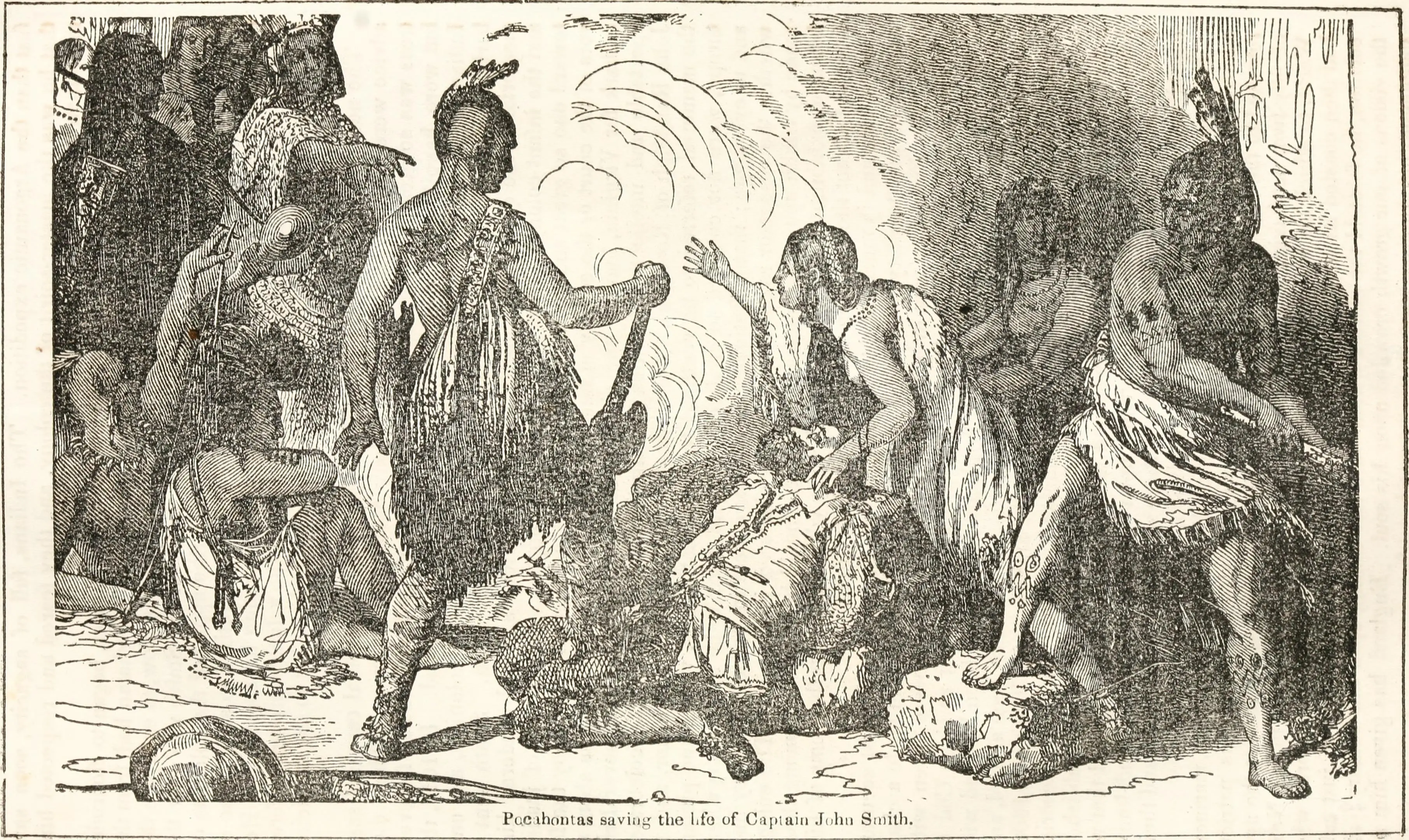 Ilustrasi kisah Pocahontas (Wikimedia Commons)