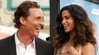 Aktor Matthew McConaughey dan istrinya, Camila Alves. (popsugar)