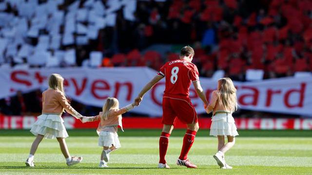 Foto Gerrard Saat berpisah di Anfield akhir musim ini