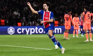 Selebrasi PSG saat kalahkan Barcelona di Liga Champions (AFP)