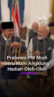 Keseruan PM India Modi Main Angklung, Hadiah Oleh-Oleh Prabowo
