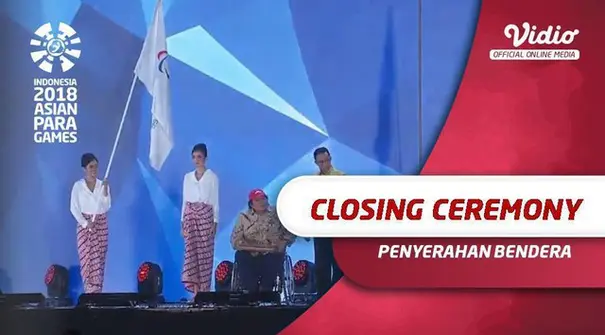 Berita video penyerahan bendara Asian Para Games kepada negara China di acara penutupan Asian Para Games 2018, Sabtu (13/10/2018).