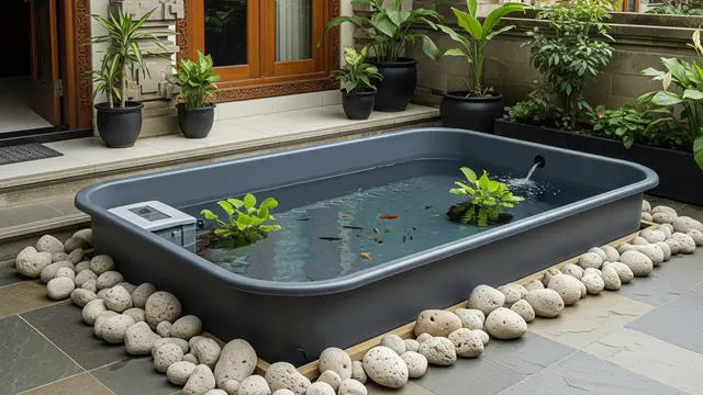 Model Kolam Ikan Minimalis Lahan 2x3 Meter Mudah Dirawat/ Ilustrasi gambar oleh AI