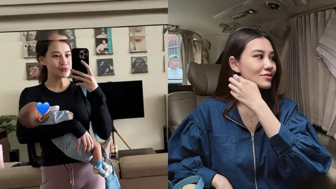 Gaya Stylish Aaliyah Massaid Saat Momong Anak, Jalani Motherhood dengan Happy