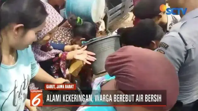 Kemarau Panjang di Garut, Ratusan Warga Berebut Air Bersih