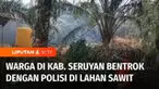 Bentrokan antara warga dan polisi terjadi di area perkebunan sawit Desa Bangkal, Kabupaten Seruyan, Kalimantan Tengah. Konflik ini dipicu warga yang menuntut pembagian kebun plasma sawit yang tak kunjung terealisasi.