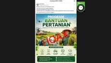 Cek Fakta: Hoaks Tautan Pendaftaran Bantuan Alat Pertanian 2026
