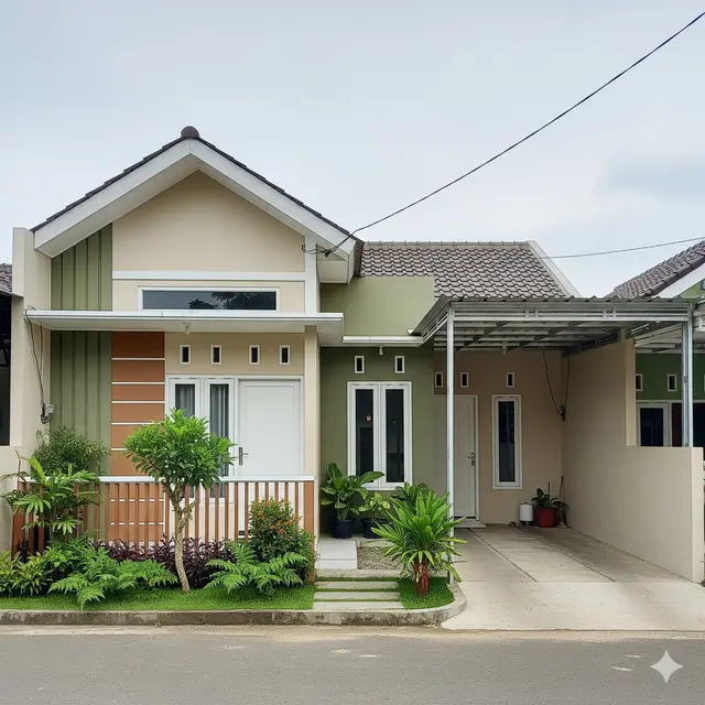 Desain Rumah 6x12 dengan 3 Kamar