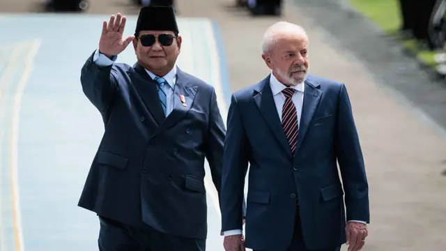 Prabowo Sambut Kedatangan Presiden Brasil Lula da Silva