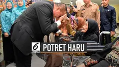 Gubernur Sumatera Utara, Edy Rahmayadi serahkan bantuan bedah rumah. Hal lain yang mengundang perhatian saat Edy mencium tangan para lansia.