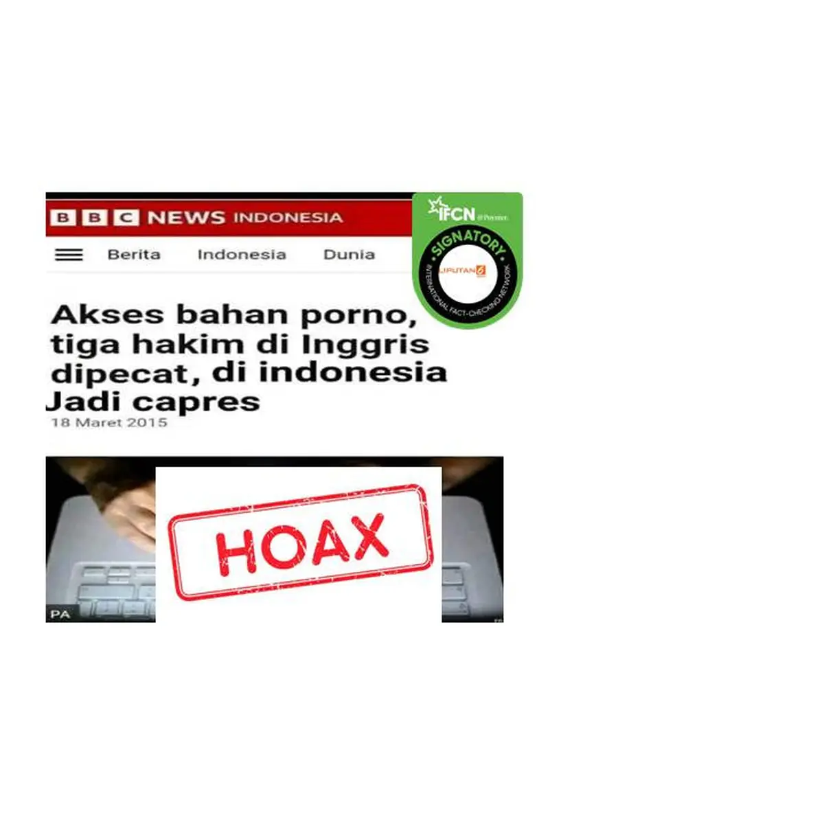 Cek Fakta: Hoaks Artikel BBC Indonesia Berjudul 