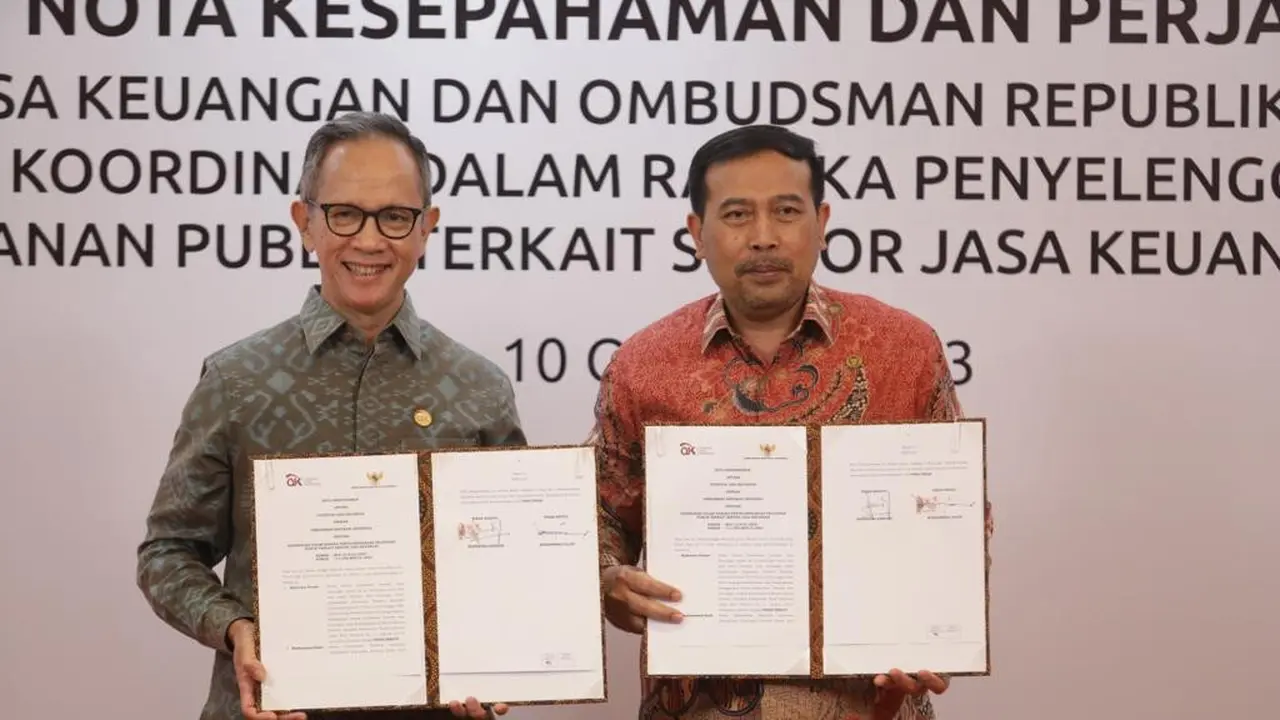 OJK menggandeng Ombudsman Republik Indonesia (Ombudsman RI), menyepakati penguatan kerja sama penyelenggaraan pelayanan publik