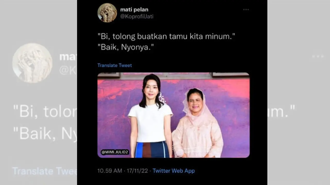 Akun @KoprofilJati Body Shamming Ibu Negara Iriana Jokowi