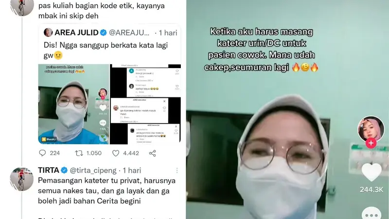 Viral mahasiswi curhat pasang kateter ke pasien pria