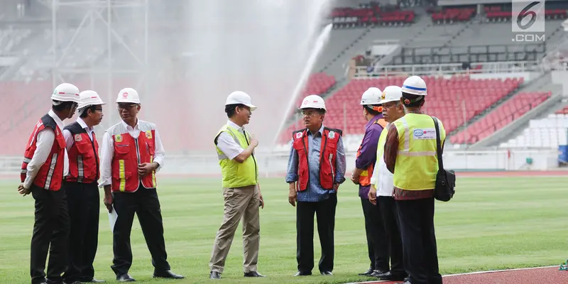 Wapres JK Tinjau Progres Renovasi Stadion Utama GBK