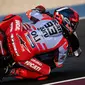 Pembalap Gresini Racing Marc Marquez pada seri perdana MotoGP Qatar 2024 di Sirkuit Lusail. (X/Gresini Racing)