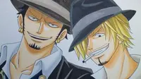 Karakter manga dan anime One Piece, Law dan Sanji. (pinimg.com)