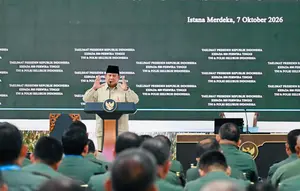 Prabowo Minta TNI-Polri Hilangkan Ego Sektoral dan Perkuat Kesiapsiagaan