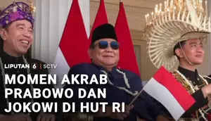 Intip Momen Prabowo Diapit Jokowi dan Gibran saat Upacara HUT RI di Istana