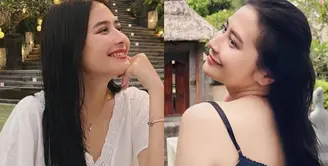 Lihat di sini beberapa potret cantik Prilly Latuconsina tampil bare face saat liburan di Bali.
