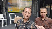 Dirjen Bimas Buddha Kementerian Agama, Supriyadi saat memberikan penjelasan terkait persiapan Hari Raya Waisak di Candi Borobudur, Jawa Tengah. (Liputan6.com/Dicky Agung Prihanto)
