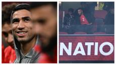 Pemain Real Madrid, Kylian Mbappe kedapatan menonton langsung laga Grup A Piala Afrika 2025 antara Maroko melawan Mali di Prince Moulay Abdellah Stadium, Rabat, Maroko, Jumat (26/12/2025) malam waktu setempat. (Foto Kolase: AFP/Gabriel Bouys)