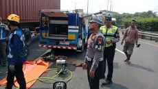 Kondisi Tol JORR Usai Tabrakan Beruntun Enam Kendaraan