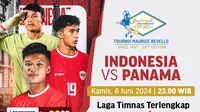 Jadwal Siaran Langsung Timnas Indonesia U20 vs Panama Toulon Cup 2024 di Vidio, 6 Juni 2024. (Sumber: dok. vidio.com)
