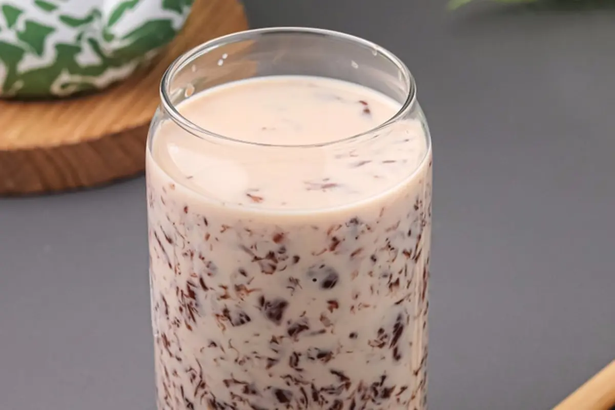 minuman es lumut jelly coklat