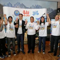 Grup musik Slank bersama Kepala Badan Narkotika Nasional (BNN) Budi Waseso bermain dalam serial animasi Adit Sopo Jarwo. Manoj dari MD Animation sengaja mengajak kepala BNN dan Slak untuk mengampanyekan bahaya narkoba. (Adrian Putra/Bintang.com)