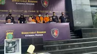 Polda Metro Jaya menggelar konferensi pers perihal kasus konten baju impor bisa dibawa pulang. (Liputan6.com/Ady Anugrahadi)