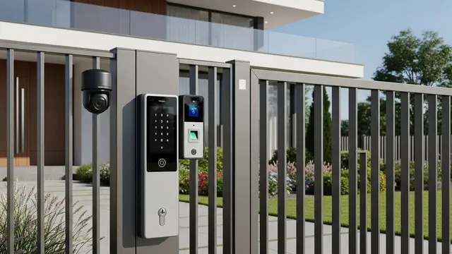 Pagar modern dengan teknologi pintar (Image by Gemini AI)