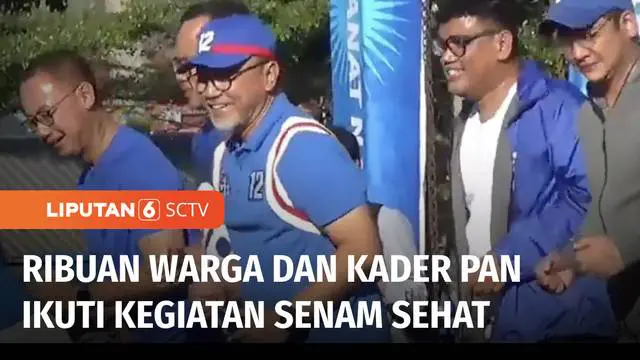 Lebih dari 1.000 warga bersama jajaran pengurus DPP Partai Amanat Nasional, Sabtu (14/01) pagi mengikuti senam sehat, Di Lapangan Sempur, Bogor, Jawa Barat. Dalam kesempatan ini, Ketua Umum PAN, Zulkifli Hasan, menyoroti sistem pemilu proporsional te...