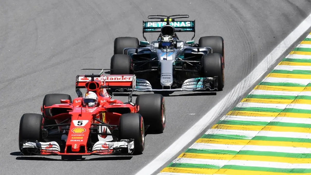 Pebalap tim Ferrari, Sebastian Vettel.