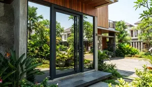 8 Model Pintu Depan Rumah dengan Kaca yang Tetap Menjaga Privasi, Terang Alami