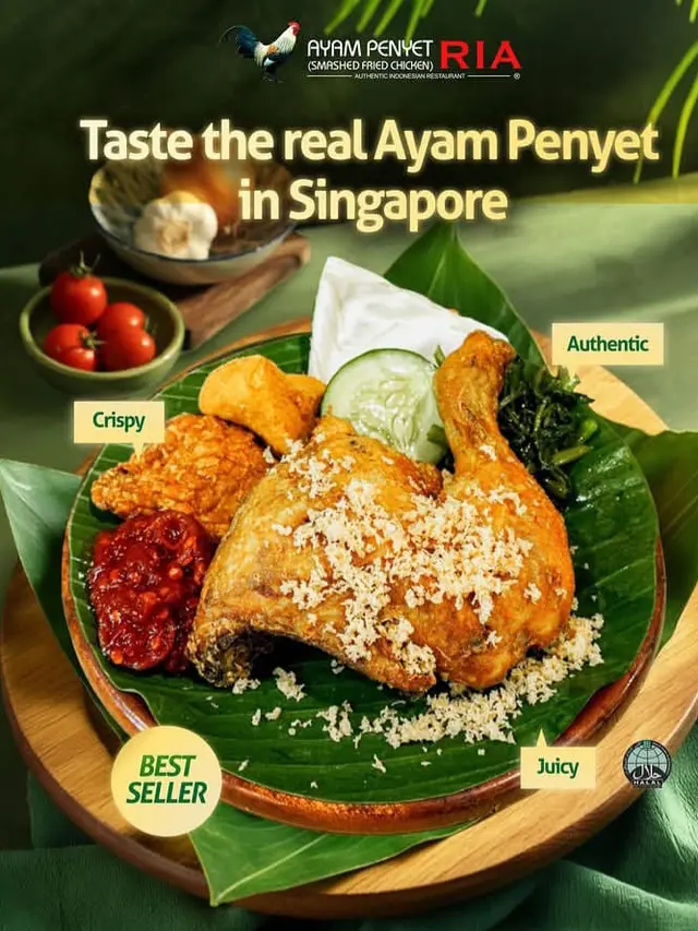 Ayam Penyet Ria, Restoran Keluarga yang Sajikan Rasa Autentik Indonesia di Singapura