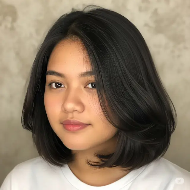Inspirasi Rambut Pendek Anti Ribet untuk Wajah Bulat. Foto: Gemini