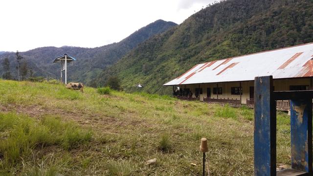 Teroris KKB merusak dan membakar sejumlah fasilitas umum di Puncak, Papua