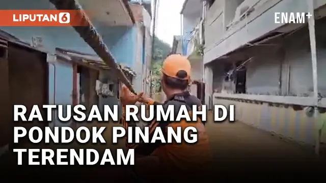 VIDEO: Kali Pesanggrahan Meluap, Ratusan Rumah di Pondok Pinang Terendam