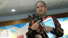 Kementerian Riset, Teknologi, dan Pendidikan Tinggi (Kemenristekdikti) menggelar acara Refleksi Akhir Tahun 2015, Jakarta, Senin (28/12/2015). Menristekdikti, Mohamad Nasir memaparkan pencapaian program selama 2015. (Liputan6.com/Faisal R Syam)