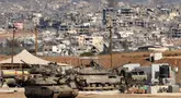Pasukan Israel dikerahkan di sebuah posisi di dekat perbatasan Israel dengan Jalur Gaza pada 20 Mei 2025. (Jack GUEZ/AFP)