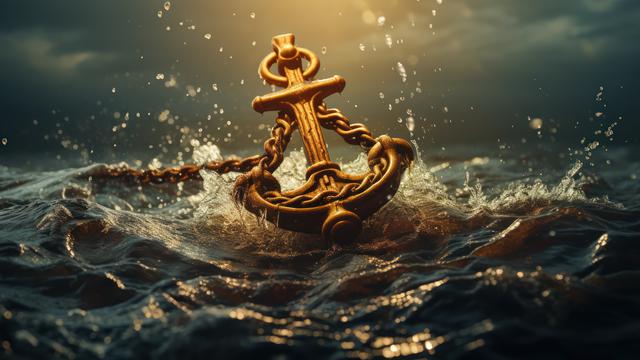 Ilustrasi jangkar, pelaut