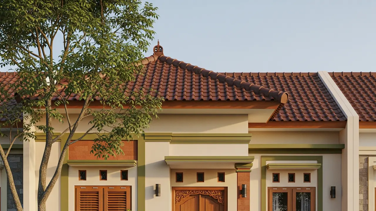 Desain Rumah Sederhana 3 Kamar di Kampung 6x12 Meter. (via Gemini)